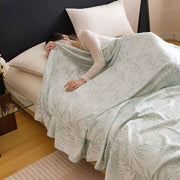 Bamboo Fibre Cooling Blanket Blue Bamboo Pattern 200×230cm for Summer Bed and Air Conditioned Rooms In Australia - Darrahopens