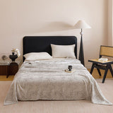 Bamboo Fibre Cooling Blanket Silver Bamboo Pattern 150x200cm for Summer Bed and Air Conditioned Rooms