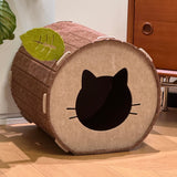 Tree Hollow Felt Cat Cave Cat Bed - Cozy Enclosed Sleeping and Resting Space for Indoor Cats