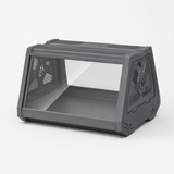Grey Desktop Reptile Terrarium Enclosure 35X25.5X22cm with Double Door Opening and Ventilation for Small Reptiles, Amphibians and Plants