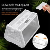 Grey Desktop Reptile Terrarium Enclosure 35X25.5X22cm with Double Door Opening and Ventilation for Small Reptiles, Amphibians and Plants