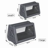 Grey Desktop Reptile Terrarium Enclosure 35X25.5X22cm with Double Door Opening and Ventilation for Small Reptiles, Amphibians and Plants In Australia - Darrahopens