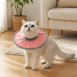 Pure Pink Soft Waterproof Elizabethan Collar for Cats & Dogs S Size - Adjustable Anti-Licking Recovery Cone After Surgery