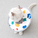 Milk Pattern Soft Waterproof Elizabethan Collar for Cats & Dogs M Size - Adjustable Anti-Licking Recovery Cone After Surgery