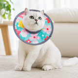 Colorful Flower Soft Waterproof Elizabethan Collar for Cats & Dogs S Size - Adjustable Anti-Licking Recovery Cone After Surgery In Australia - Darrahopens