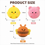 2-Piece Pink Pig Squeaky Ball Dog Toy Set with TPR Thorn Ball Inside - Soft Plush Pet Chew Toys for Dogs & Cats