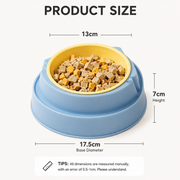 Blue Plastic Cat Food Bowl with Cat Face Design Raised Pet Feeding Bowl In Australia - Darrahopens