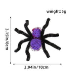 Halloween Spider Hair Clip Set 2 Pack Purple Costume Party Accessory for Dress Up Events
