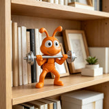Cartoon Ant Figurine Desk Decor- Weightlifting Ants-Home Office Desk Decoration, Stress Relief Gift and Creative Workspace Accessory
