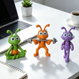 Cartoon Ant Figurine Desk Decor-  Meditating Ants -Home Office Desk Decoration, Stress Relief Gift and Creative Workspace Accessory