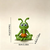 Cartoon Ant Figurine Desk Decor-  Meditating Ants -Home Office Desk Decoration, Stress Relief Gift and Creative Workspace Accessory