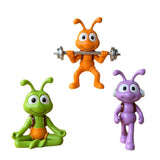 Cartoon Ant Figurine Desk Decor-  Musical Strolling Ants-Home Office Desk Decoration, Stress Relief Gift and Creative Workspace Accessory