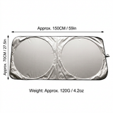 Car Windshield Sun Shade, Foldable Memory Metal Frame with Hook and Loop Strips, Front Window Protection In Australia - Darrahopens