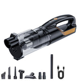 (Black and gold)Cordless Handheld Vacuum Cleaner - 2 in 1 Blow and Suction - Cyclone Dust Cup, Car and Home Use