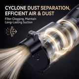 (Black and gold)Cordless Handheld Vacuum Cleaner - 2 in 1 Blow and Suction - Cyclone Dust Cup, Car and Home Use