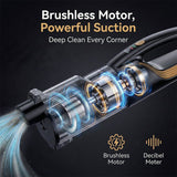 (Black and gold)Cordless Handheld Vacuum Cleaner - 2 in 1 Blow and Suction - Cyclone Dust Cup, Car and Home Use
