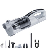 (White)Cordless Handheld Vacuum Cleaner - 2 in 1 Blow and Suction - Cyclone Dust Cup, Car and Home Use