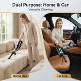 (White)Cordless Handheld Vacuum Cleaner - 2 in 1 Blow and Suction - Cyclone Dust Cup, Car and Home Use