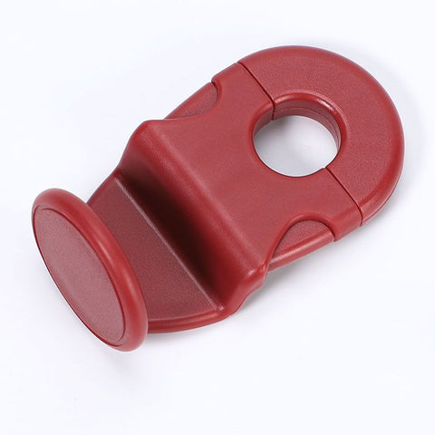 Red Car Headrest Hooks, 4 Pack ABS Seat Back Hangers for Bags, Umbrellas, and Groceries