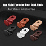 White Car Headrest Hooks, 4 Pack ABS Seat Back Hangers for Bags, Umbrellas, and Groceries