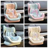 Brown Mini Doll Safety Seat with Magnetic Base, Car Dashboard Plush Toy Holder Decoration In Australia - Darrahopens