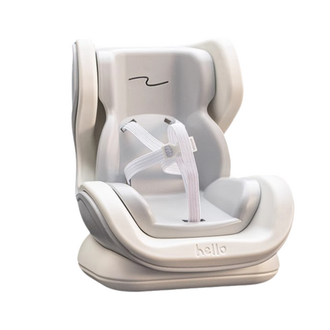 Gray Mini Doll Safety Seat with Magnetic Base, Car Dashboard Plush Toy Holder Decoration In Australia - Darrahopens