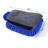 2 Pair Blue Chenille Car Wash Mitts, Double-Sided Microfiber Gloves with Waterproof Inner Layer In Australia - Darrahopens
