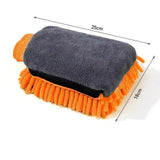 2 Pair Orange Chenille Car Wash Mitts, Double-Sided Microfiber Gloves with Waterproof Inner Layer In Australia - Darrahopens