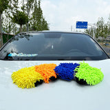 2 Pair Orange Chenille Car Wash Mitts, Double-Sided Microfiber Gloves with Waterproof Inner Layer In Australia - Darrahopens