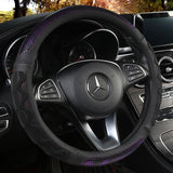 Car Steering Wheel Cover (38cm)- 3D Honeycomb Breathable Mesh - Anti-Slip Sweat-Absorbent Grip for All-Season Driving, Black and Purple In Australia - Darrahopens