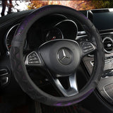 Car Steering Wheel Cover (38cm)- 3D Honeycomb Breathable Mesh - Anti-Slip Sweat-Absorbent Grip for All-Season Driving, Black and Purple In Australia - Darrahopens