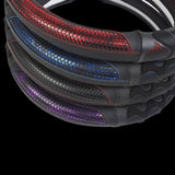 Car Steering Wheel Cover (38cm)- 3D Honeycomb Breathable Mesh - Anti-Slip Sweat-Absorbent Grip for All-Season Driving, Black and Red