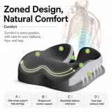 Black Ergonomic U-Shaped Double-Layer Raised Car Seat Cushion with Breathable Cover and Buckle Straps - High Elasticity Memory Foam Driver Cushion, Coccyx Relief & Posture Improval In Australia - Darrahopens