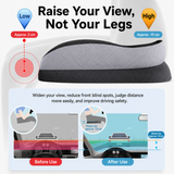 Grey Ergonomic U-Shaped Double-Layer Raised Car Seat Cushion with Breathable Cover and Buckle Straps - High Elasticity Memory Foam Driver Cushion, Coccyx Relief & Posture Improval In Australia - Darrahopens