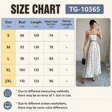 Women's White Boho Print Maxi Dress S Size - Stretch Polyester Fabric, Spaghetti Straps, Fitted Waist and A-Line Silhouette for Spring Summer Beach Vacations, Travel, Parties and Events In Australia - Darrahopens