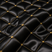 Green and Gold European Soft Brushed Quilted Bed Skirt + 2 Pillowcases Set - Breathable Padded 180 x 220CM Mattress Cover with Lace Trim and 45CM Elevated Valance, All Season Dust Protection In Australia - Darrahopens