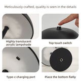 Gold Metal Mushroom Table Lamp with Top Touch Control, 3 Colour Mode & Stepless Dimming - USB-C Rechargeable Night Light, Stable Base and High-Transmittance Shade for Bedside and Dining In Australia - Darrahopens