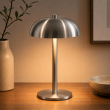 Black Metal Mushroom Table Lamp with Top Touch Control, 3 Colour Mode & Stepless Dimming - USB-C Rechargeable Night Light, Stable Base and High-Transmittance Shade for Bedside and Dining In Australia - Darrahopens