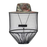 Camouflage-2 Foldable Mosquito Net Fishing Hat with Storage Bag - Wide Brim Sun Shade and Adjustable Dense Mesh Face Veil, Outdoor Headwear for Angling & Leisure In Australia - Darrahopens