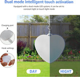 2 Pack Heart Shape Touch Night Light Keychain - Mini White Light Bag Charms with USB Charging, Lightweight LED Backpack Accessories In Australia - Darrahopens