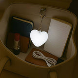 2 Pack Round Shape Touch Night Light Keychain - Mini White Light Bag Charms with USB Charging, Lightweight LED Backpack Accessories In Australia - Darrahopens