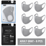 Summer Reusable Ice Silk Cooling Face Mask - Breathable 3D Mesh Design with Lip Space, Dust & Haze Protective in Grey 6 Pack In Australia - Darrahopens