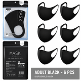 Summer Reusable Ice Silk Cooling Face Mask - Breathable 3D Mesh Design with Lip Space, Dust & Haze Protective in Black 6 Pack In Australia - Darrahopens