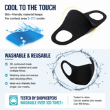 Summer Reusable Ice Silk Cooling Face Mask - Breathable 3D Mesh Design with Lip Space, Dust & Haze Protective in Pink 6 Pack In Australia - Darrahopens