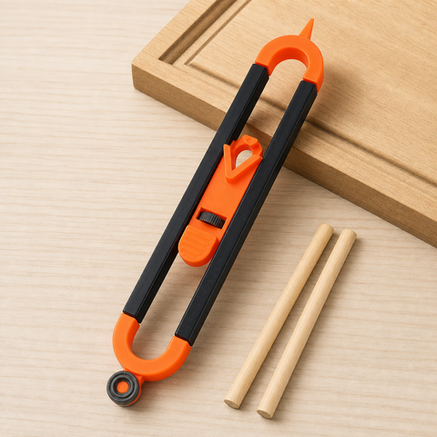 Precision Contour Gauge with Lock Feature & 2 Woodworking Pencils - Adjustable Wood Scribing Ruler for Irregular Curves, Oval Templates, Woodworking Marking and DIY Layout In Australia - Darrahopens