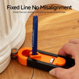 Precision Contour Gauge with Lock Feature & 2 Woodworking Pencils - Adjustable Wood Scribing Ruler for Irregular Curves, Oval Templates, Woodworking Marking and DIY Layout