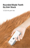 Black Portable Pet Grooming Clipper for Dogs and Cats - IPX7 Waterproof USB Rechargeable Low Noise Hair Trimmer with Ceramic Blade and 4 Combs for Home Veterinary Use