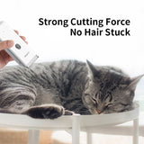 Green Portable Pet Grooming Clipper for Dogs and Cats - IPX7 Waterproof USB Rechargeable Low Noise Hair Trimmer with Ceramic Blade and 4 Combs for Home Veterinary Use