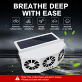 Black Solar Rechargable Triple Outlet Car Window Ventilation and Exhaust Fan - 4500 RPM Air Circulation and Foldable Space Saving, Remove Heat Odors Smoke and Stale Air for Most Vehicles without Anti-Pinch Feature In Australia - Darrahopens