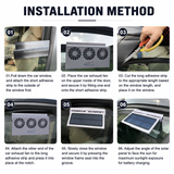 White Solar Rechargable Triple Outlet Car Window Ventilation and Exhaust Fan - 4500 RPM Air Circulation and Foldable Space Saving, Remove Heat Odors Smoke and Stale Air for Most Vehicles without Anti-Pinch Feature In Australia - Darrahopens